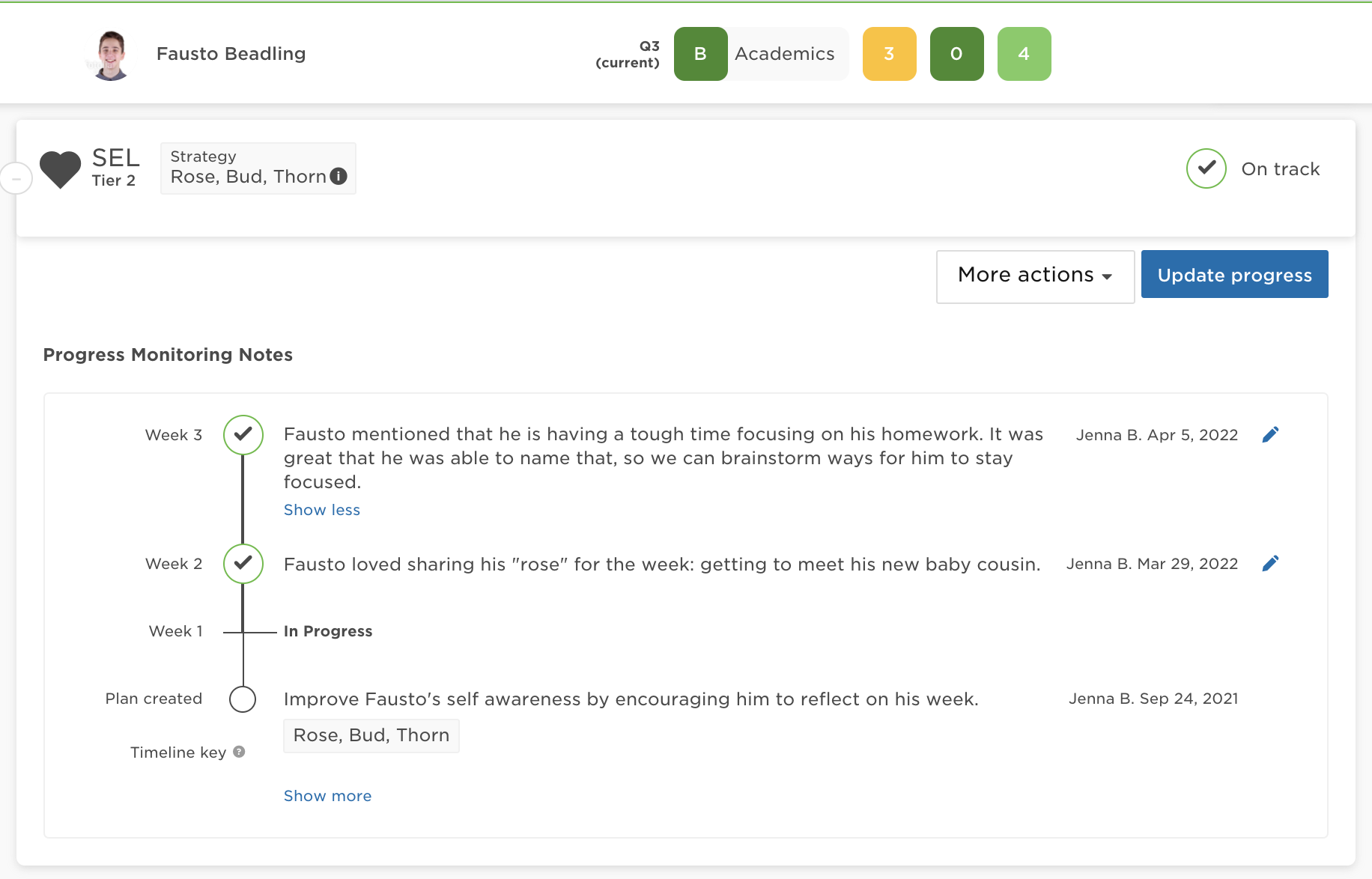 "Rose, Bud, Thorn" Activity and Worksheet for Schoolwide Implementation